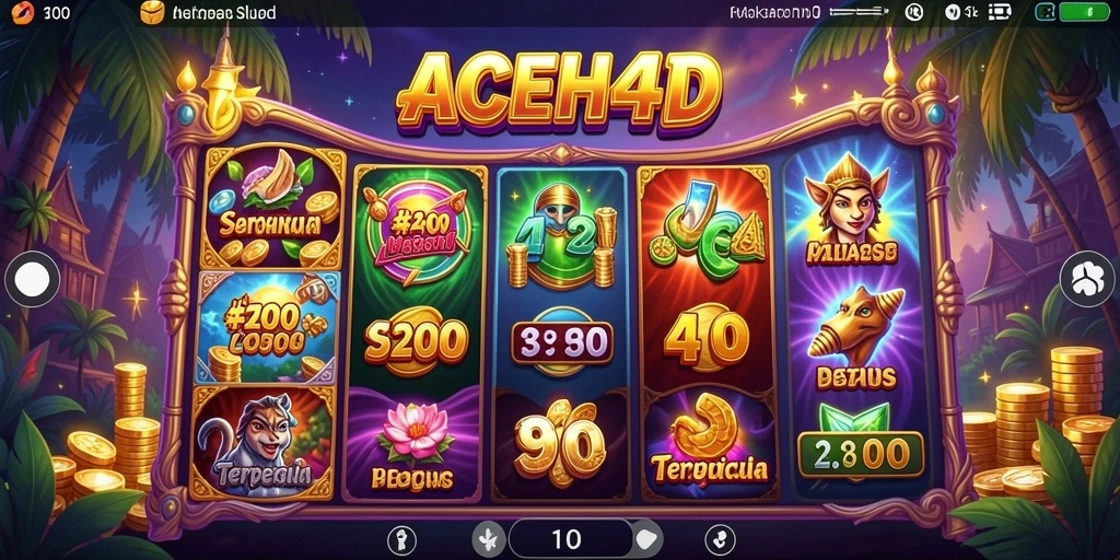Tampilan menarik permainan Slot di ACEH4D dengan grafik memukau.