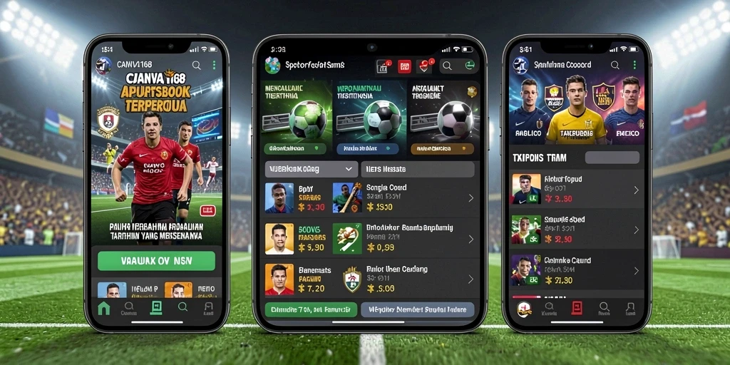 Tampilan menarik dari gameplay Sportsbook CANVA168 saat taruhan.