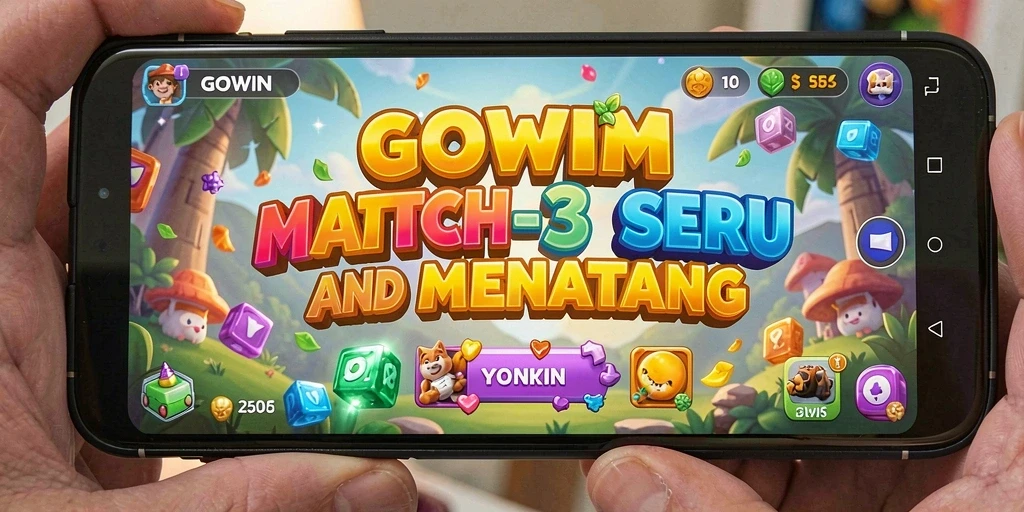 Tampilan gameplay seru GOWIN dalam aksi Match-3.