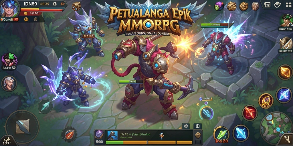 Tampilan gameplay menakjubkan dari IDN89 dalam dunia MMORPG.