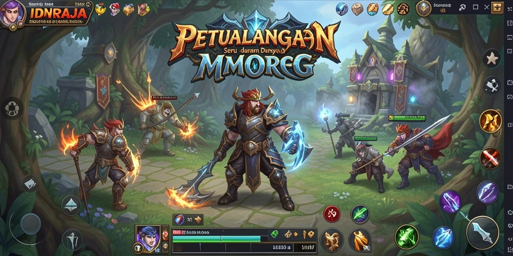 Tangkapan layar dari gameplay seru dalam IDNRAJA MMORPG.