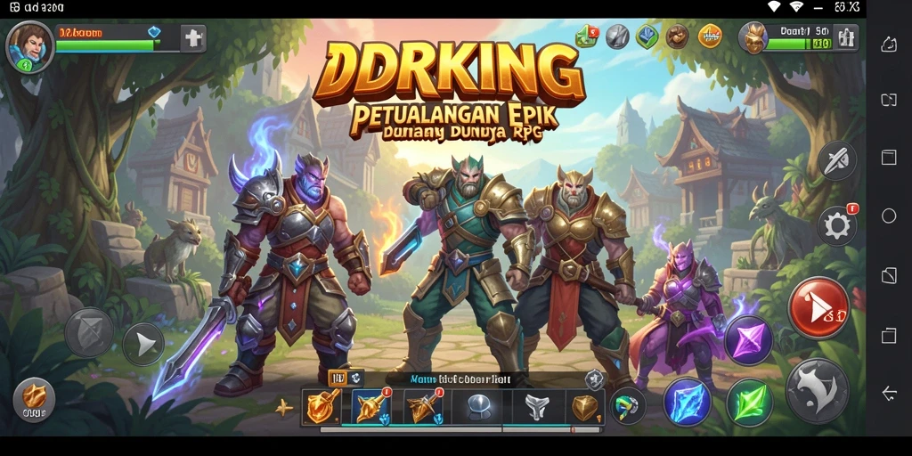 Tampilan menarik dari gameplay RPG di IDRKING.