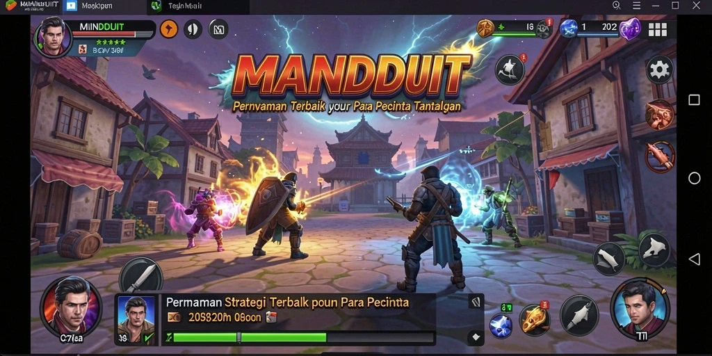 Tangkapan layar gameplay MAINDUIT menampilkan aksi strategis yang mendebarkan.