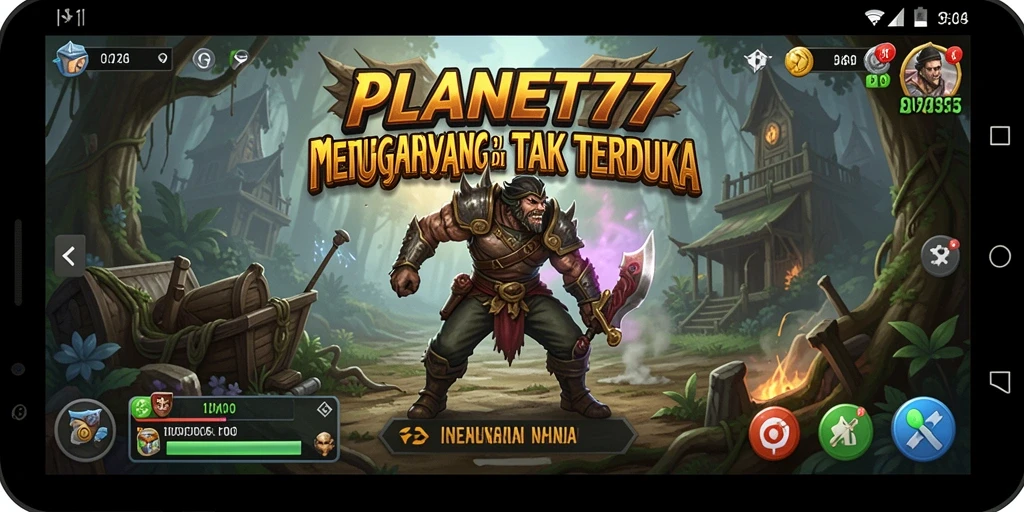 Tangkapan layar dari gameplay petualangan seru di PLANET77.