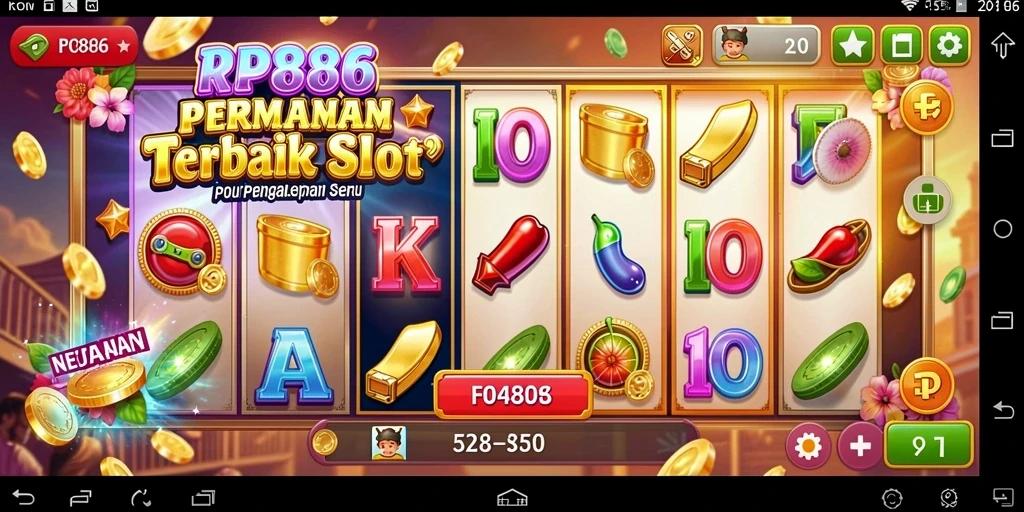 Screenshot gameplay RP886 menampilkan slot yang seru dan penuh grafik menawan.