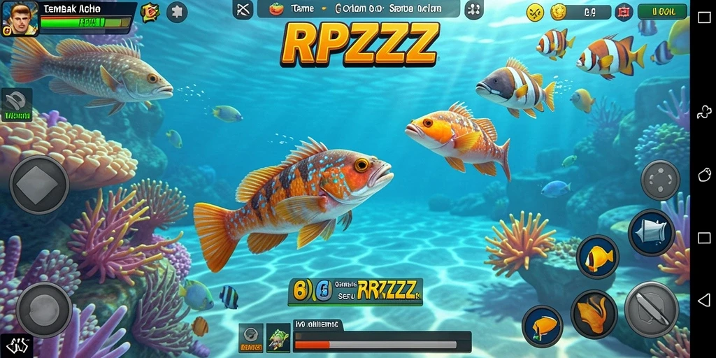 Gameplay seru RPZZZ dengan aksi menembak ikan.