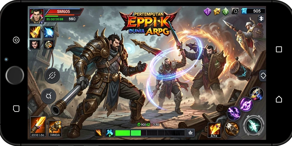 Tampilan gameplay SM605 yang mendebarkan dalam dunia ARPG.