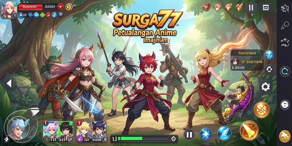 Gameplay seru dengan karakter anime favorit dalam SURGA77.