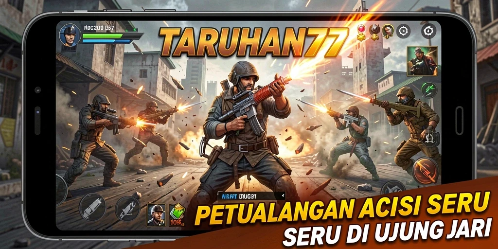 Tangkapan layar menunjukkan momen aksi seru TARUHAN77.